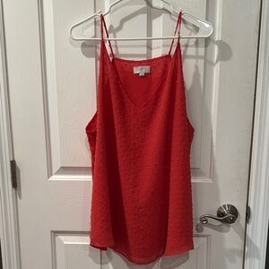 LOFT Coral Camisole Top with Spaghetti Straps